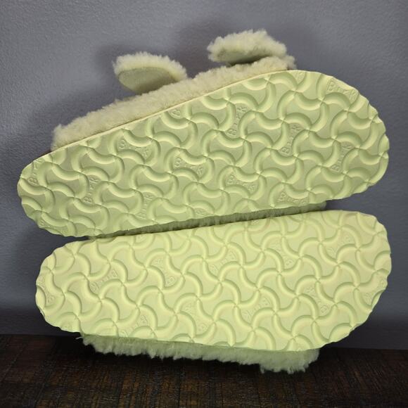 Birkenstock Arizona Shearling Womens 6 EU 37 Narrow Sandals Yellow Brown - Picture 9 of 10